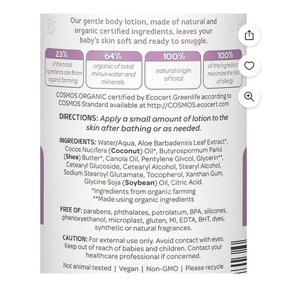 2x Bambo Nature Snuggle Time Baby Body Lotion Natural Organic Gentle Sensitive